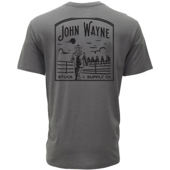 HOOEY X JOHN WAYNE STOCK&SUPPLY TEE - DARK GREY