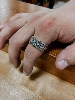 PAIGE WALLACE BRASS COPPER SPINNER RING