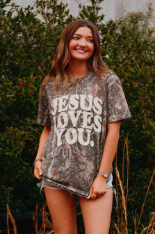JESUS LOVES YOU CAMO TEE 