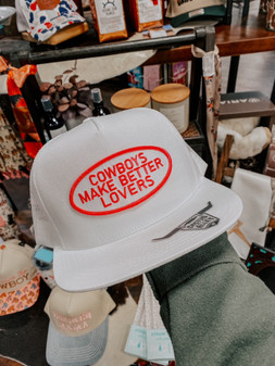 WHITE COWBOYS MAKE BETTER LOVERS HAT
