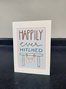HAPPILY EVER HITCHED WESTERN WEDDING CONGRATULATIONS