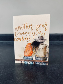 ANOTHER YEAR LOVING YOU, COWBOY VALENTINE DAY CARD