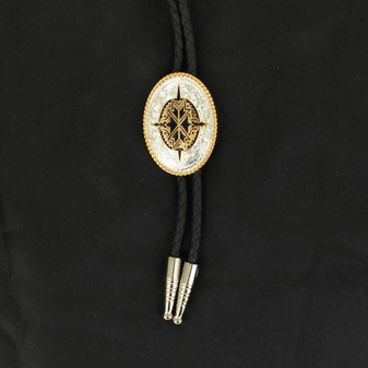 BLACK AND GOLD BOLO TIE 
