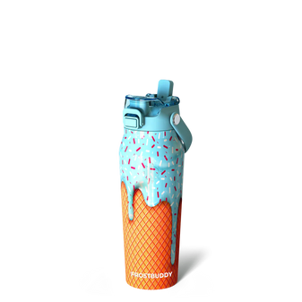 BLUE ICE CREAM BOTTLE BUDDY 24oz