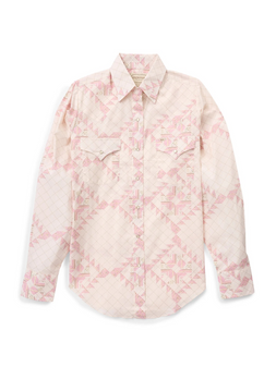 BLOSSOM QUILT PRINT PEARL SNAP