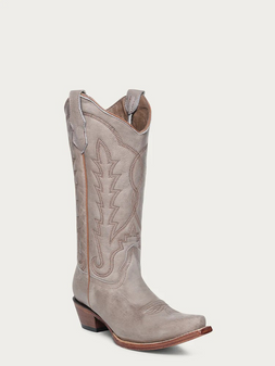 WOMEN'S SAND EMBROIDERY CIRCLE G SNIP TOE COWBOY BOOT