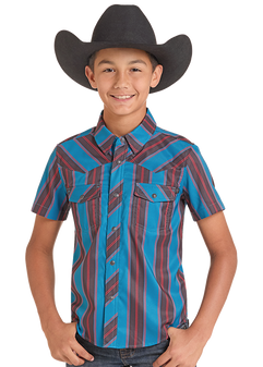 ROCK & ROLL TEK BOYS STRIPED SHORT SLEEVE
