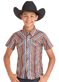 ROCK & ROLL BOY TEK CORE AZTEC STRIPE SHORT SLEEVE