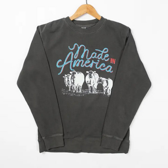 MADE IN AMERICA CHARCOAL GRAY CREWNECK