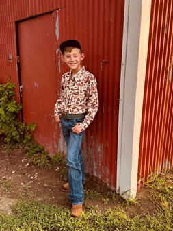 WESTERN CAMO TODDLER PERFORMANCE LONG SLEEVE PEARL SNAP