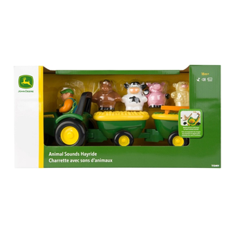 JOHN DEERE ANIMAL SOUNDS HAYRIDE MUSICAL TRACTOR TOY
