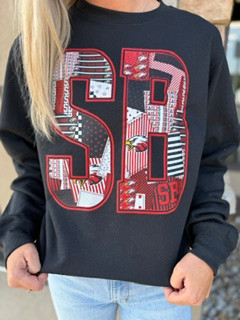 SOUTHERN BOONE PATCHWORK CREWNECK