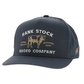 HOOEY RANK STOCK CHARCOAL 5-PANEL TRUCKER HAT