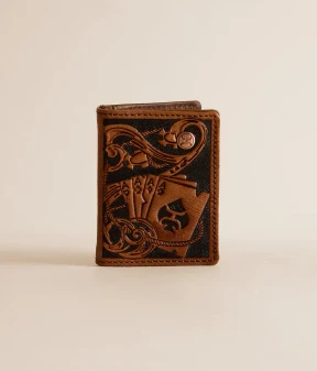 HOOEY GAMBLER LEATHER MONEY CLIP WALLET
