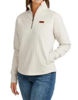CINCH WOMEN'S 1/4 ZIP KNITTED PULLOVER