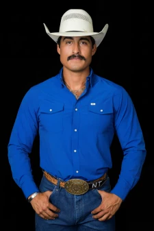 FERRELL MENS CORE COBALT LONG SLEEVE PEARL SNAP