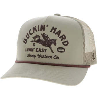 HOOEY TAN BUCKIN' HARD BALL CAP