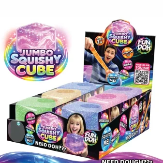 FUN DOH JUMBO SPARKLY CUBE SQUISHY