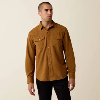 MENS ARIAT RETRO CORDUROY PEARL SNAP SHIRT