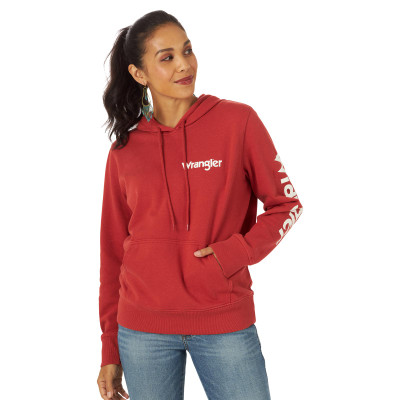 WRANGLER WOMENS RETRO RED HOODIE