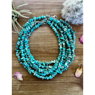 Chipped Choker Turquoise Necklace