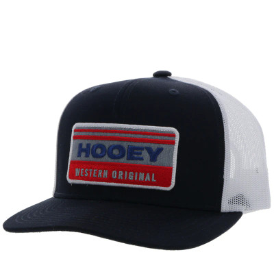 HOOEY "HORIZON" NAVY/WHITE WITH RED/GREY/BLUE/WHITE PATCH