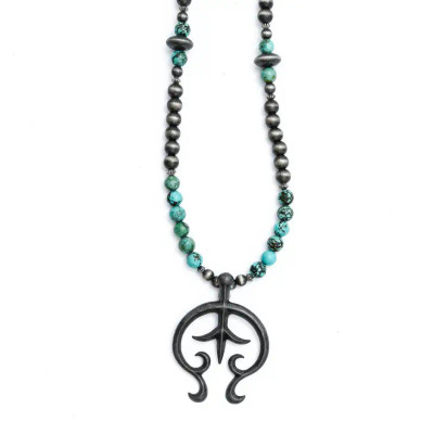 WEST & CO 36" FAUX NAVAJO PEARL NECKLACE
