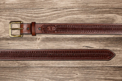 TEXAS SADDLERY CHOCOLATE SWIRL BELT
