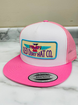 RED DIRT RDHC276 PINK & WHITE HAT