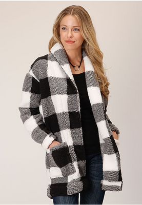 ROPER WOMENS POLAR FLEECE CARDIGAN