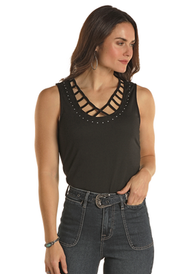 PANHANDLE STRAPPY RHINESTONE TANK