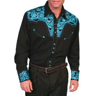 SCULLY FLORAL TOOLED SHIRT