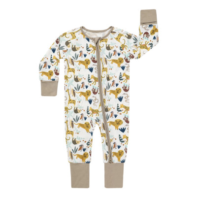 JUNGLE FRIENDS BAMBO PJ ROMPER