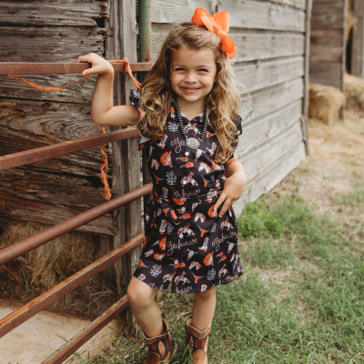 SB  YEEHAW SS PEARL SNAP DRESS