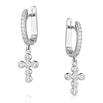 MONTANA SILVERSMITH CRYSTAL CROSS EARRINGS 