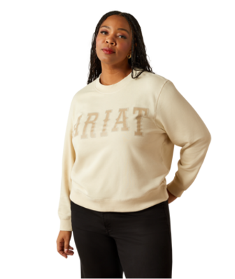 ARIAT WOMENS CREAM CREWNECK SWEATSHIRT