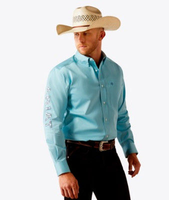 ARIAT MENS TEAM LOGO TWILL CLASSIC FIT SHIRT 