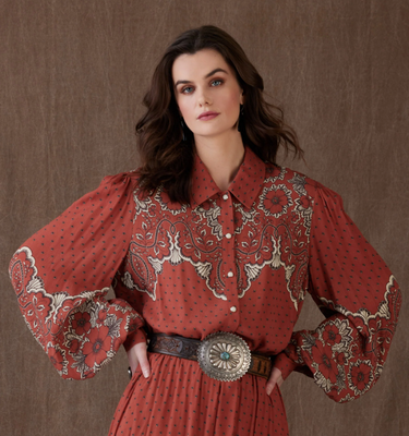 DOUBLE D RANCH ABILENE BANDANA BLOUSE 