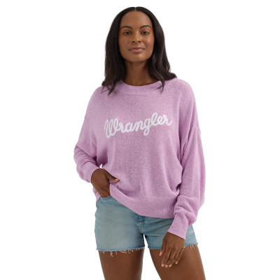 WRANGLER WOMENS PURPLE CREW SWEATER