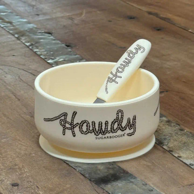HOWDY SILICONE BOWL AND SPOON