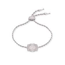 MINI INITIAL BUCKLE SILVER BRACELET
