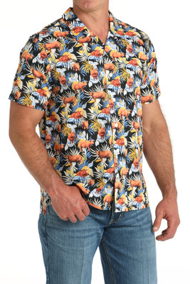 CINCH MEN'S ALOHA ANGUS S/S CAMP SHIRT