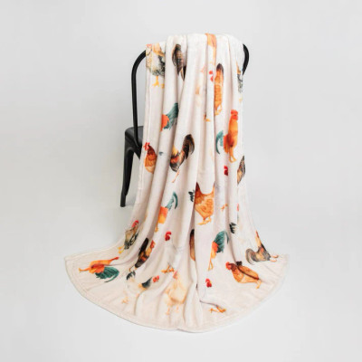 THROW PLUSH CHICKEN BLANKET