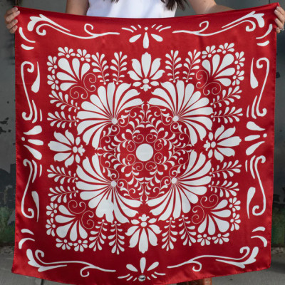 FRINGE BONITA 35X35 IN RED WILDRAG