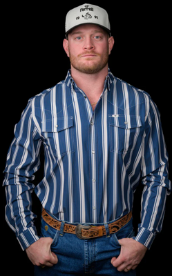 FERRELL The Atlas in Blue - Long Sleeve Snap Shirt