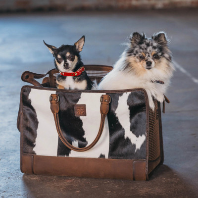 STS COWHIDE PET CARRIER 