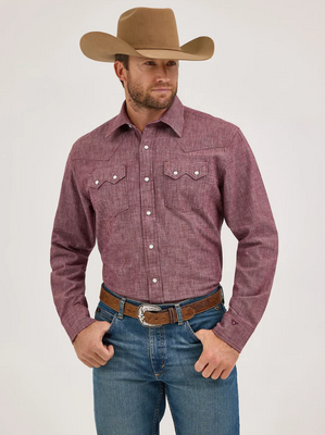 WRANGLER X CODY JOHNSON MAROON SNAP