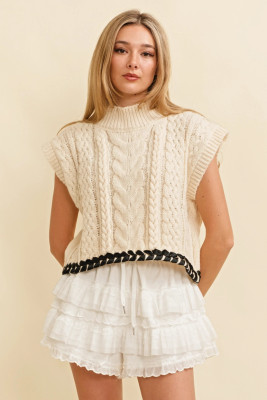 CREAM KNIT SWEATER
