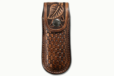3D BASKET DESIGN LEATHER KNIFE SHEATH D8403402 