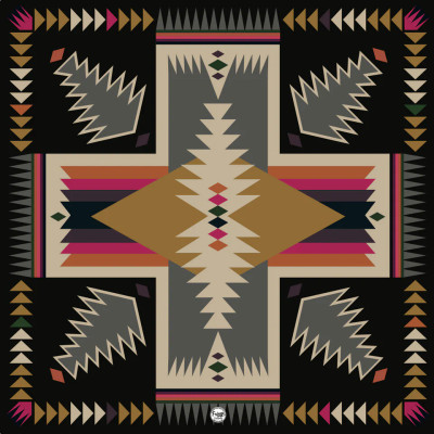 FRINGE SCARVES 26X26 - CROSS ME BLACK